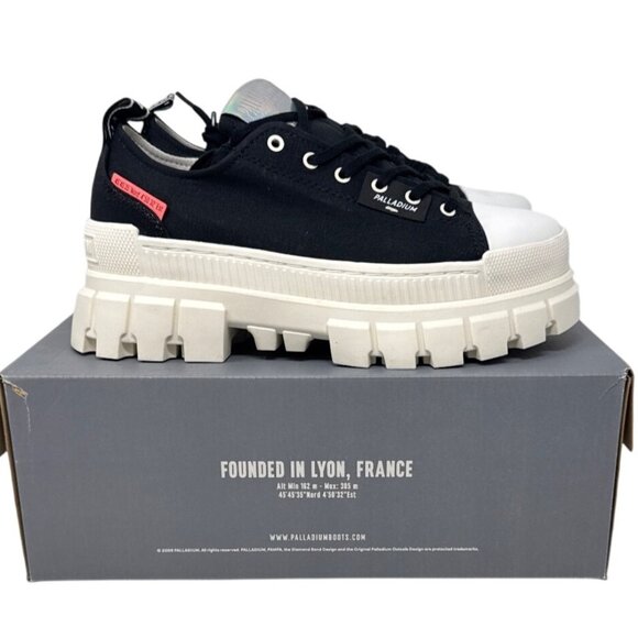 Palladium Revolt Lo Tx Women's Black/White Chunky Sneakers Size 9.5 97243-016-M - Picture 3 of 6